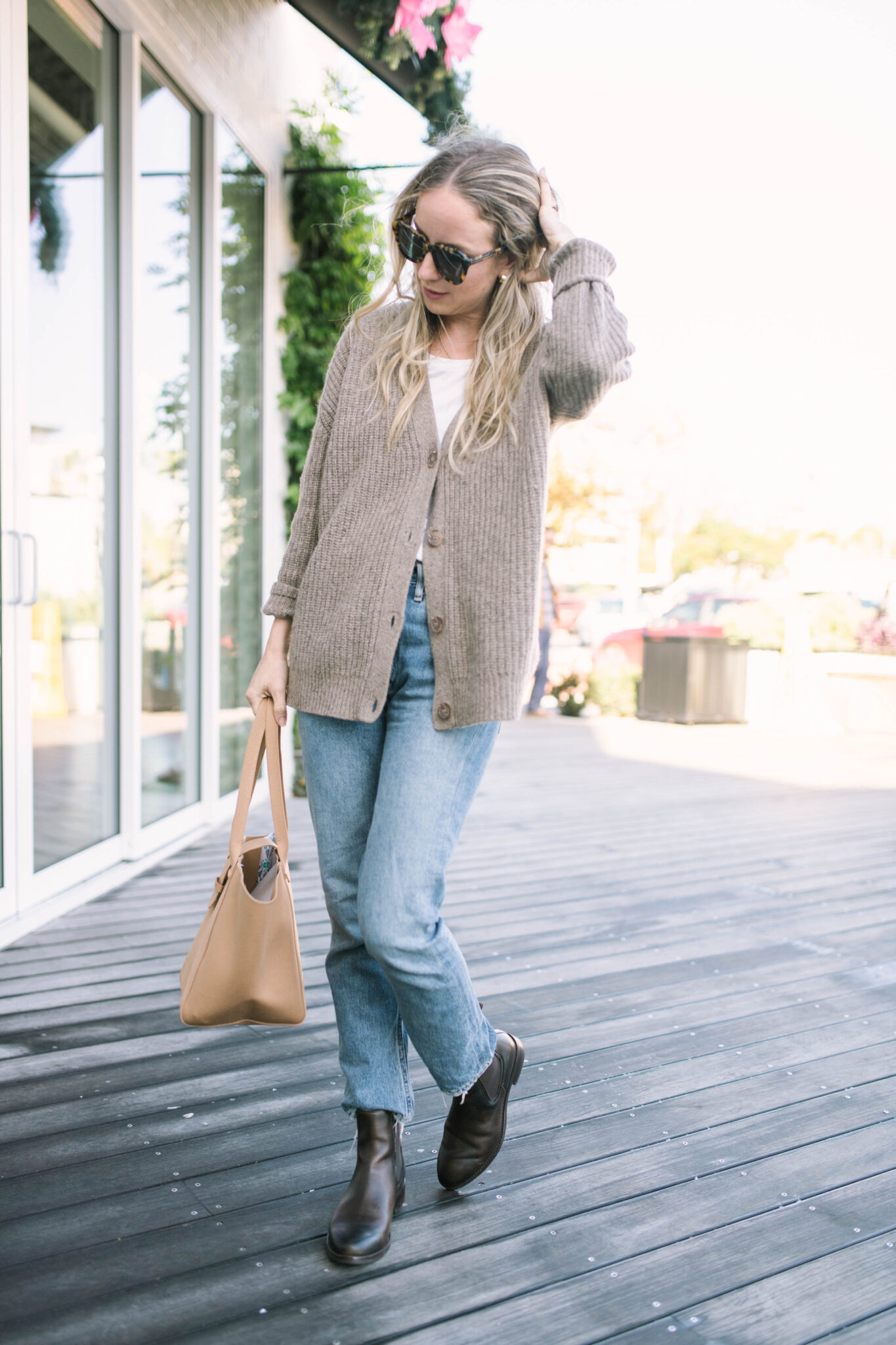Jenni Kayne cashmeer cocoon brown sweater cardigan review. 