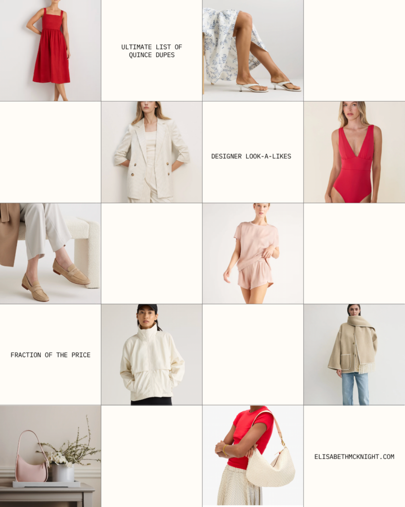 list of quince dupes and designer look-a-likes