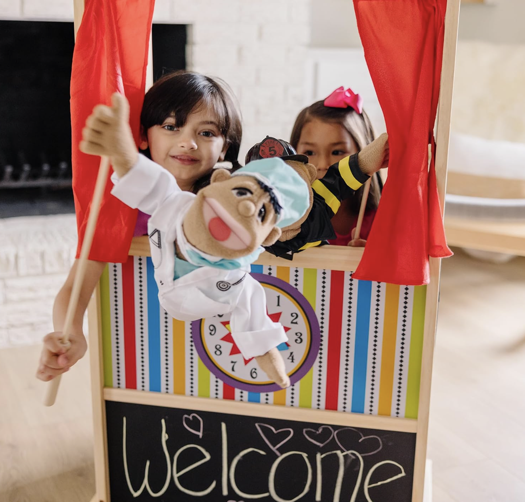 Melissa & Doug Deluxe Wooden Puppet Theater