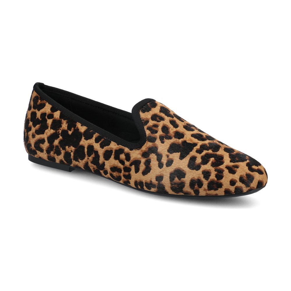 Birdies Starling loafer in leopard print calf hair