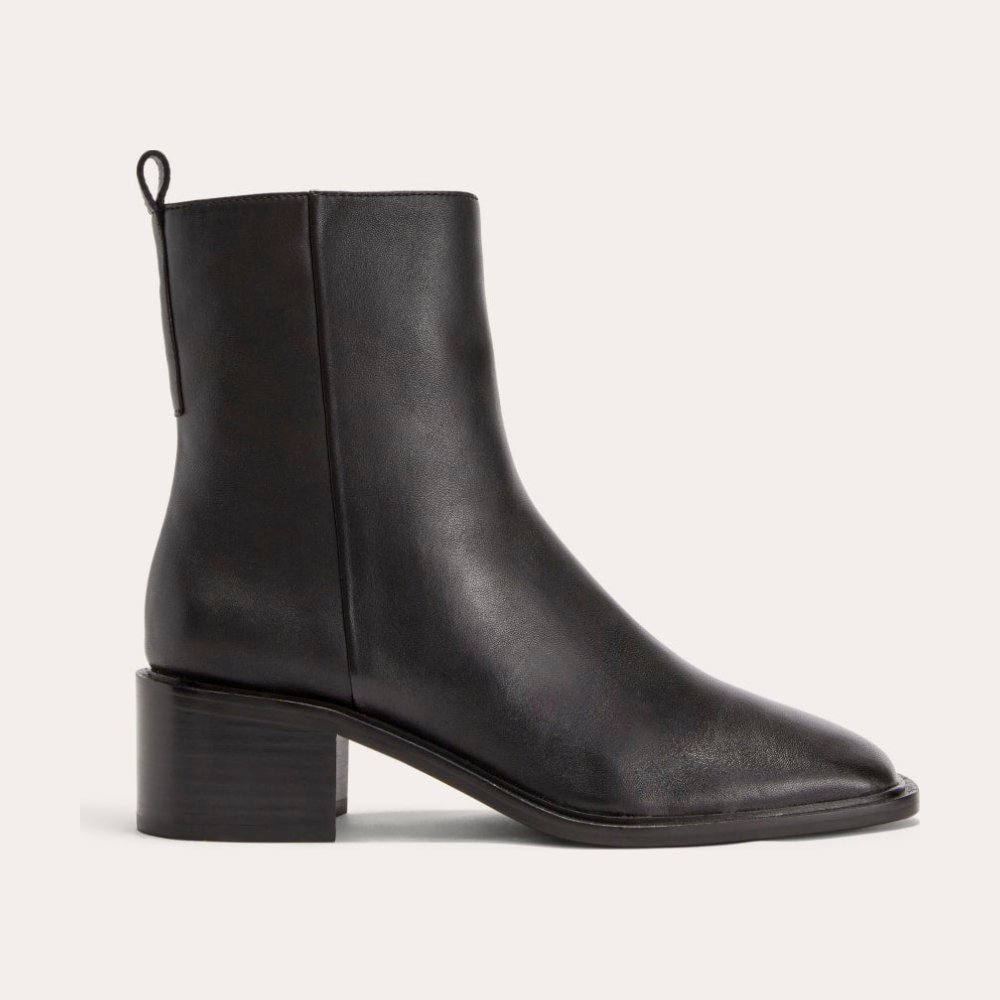 Everlane City Boot in black leather