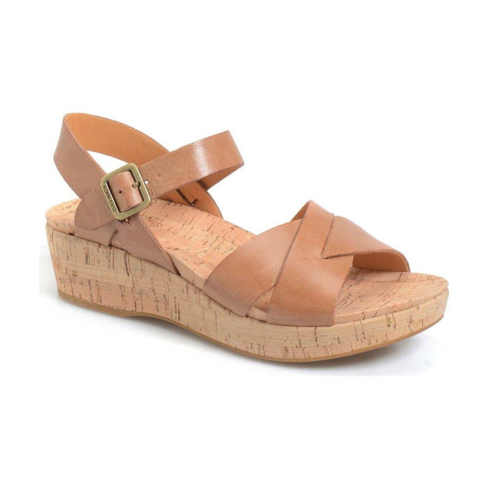 Kork-Ease Myrna 2.0 cork wedge sandal in golden sand