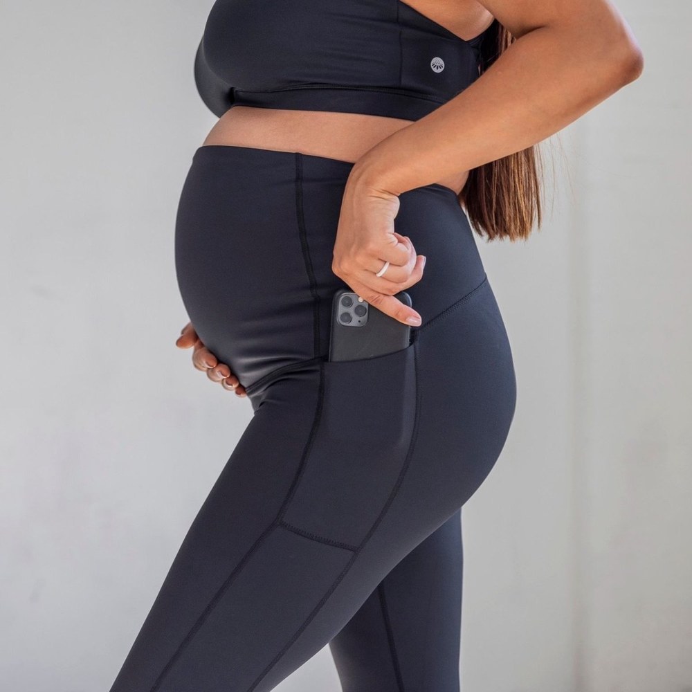 Senita Lux Mamacita maternity capris in black